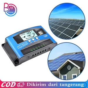 Solar Charge Controller MPPT 50A 12V 24V LCD Display Solar Charger Controler AUTO Dual USB