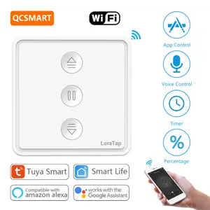 Tuya Smart Life 7th Generation Curtain Roller Shutter Pushbutton Switch App Percentage Remote Control Google Assistant Alexa
