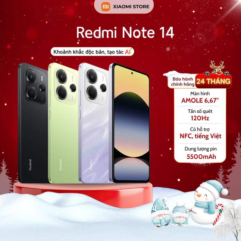 Điện Thoại Xiaomi Redmi Note 14 8GB 128GB - Quốc Tế - Bảo hành 24 Tháng