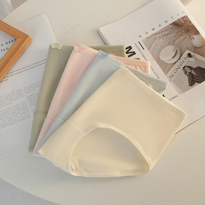 Product Introduction of Soft Cotton Panty Women Mid Waist Underwear Briefs 12