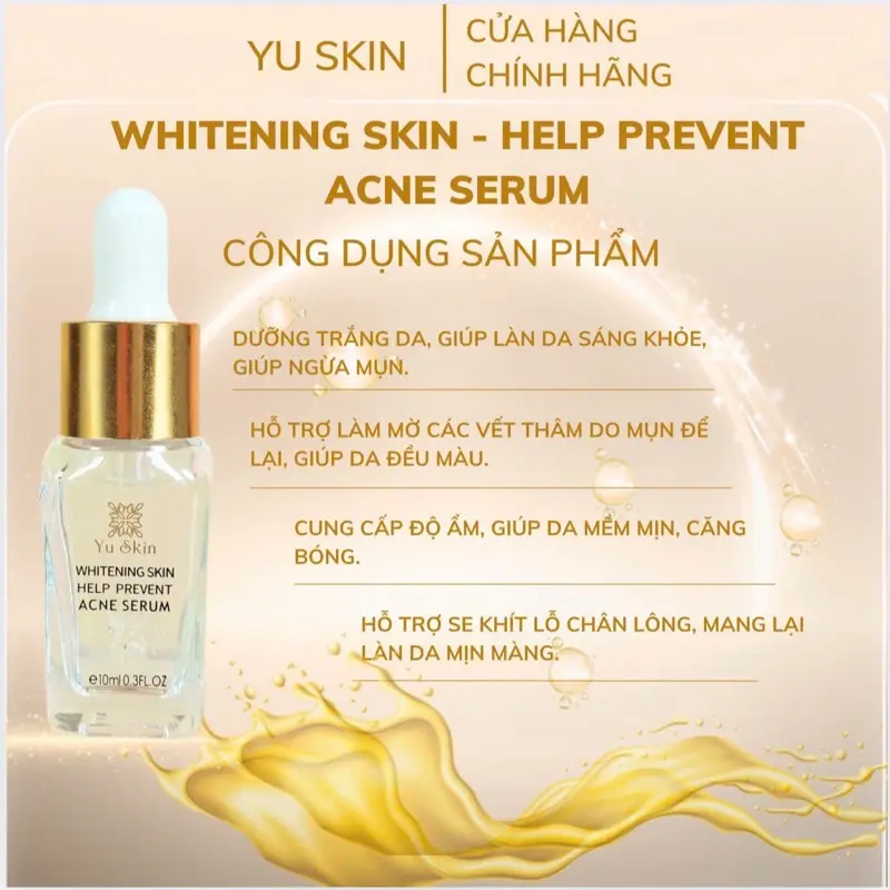 Combo 2 Lọ Serum Mụn Yu Skin 10ml Trắng 3
