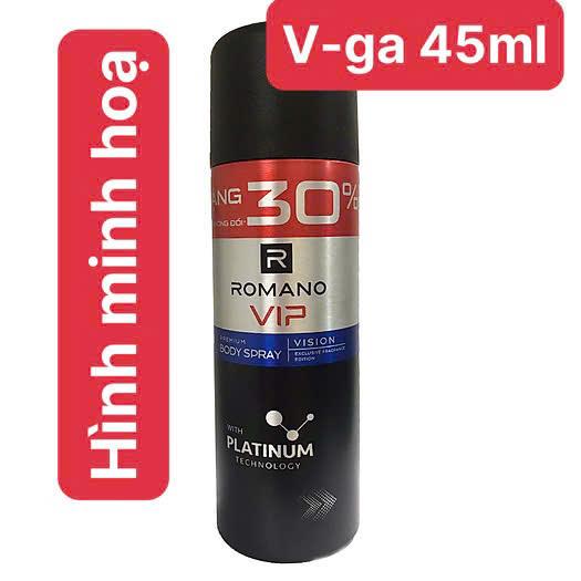 Romano xịt khử mùi khô thoáng toàn thân VIP với công nghệ Platinum Technology