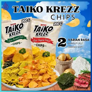 COD HALAL/Taiko Krezz Chips/Keripik Kentang/Cemilan/Promo Murah/Rasa Daging Sapi/Rasa Rumput Laut/Keripik/chips/renyah dan lezat/bahan baku berkualitas/Crispy Chips/Potato/Snack/Kripik