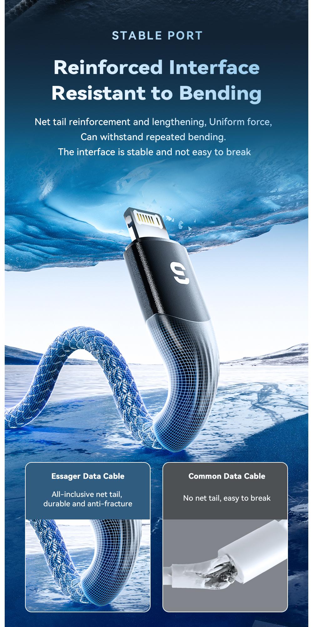 ESSAGER USB C to Lightning Cable For iPhone 14 13 12 11 pro Max XS 29W Fast Charging PD Cable for iPad Macbook charger