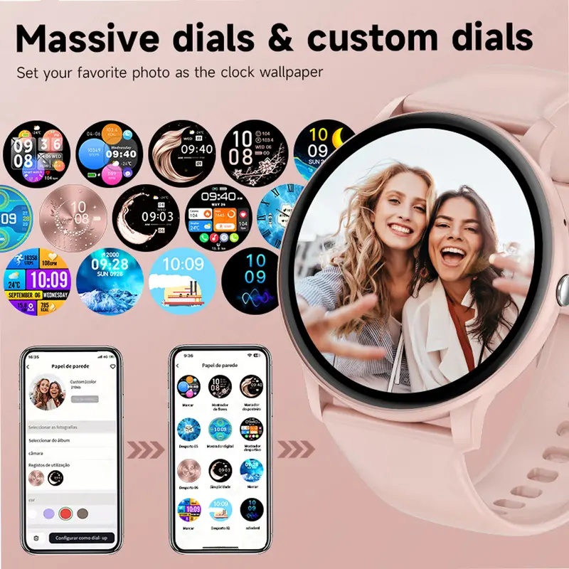 LIGE New 2025 Jam Tangan Pintar Wanita Panggilan Bluetooth Pelacak Kebugaran Pemantauan Tidur Smartwatch For Android iO 2