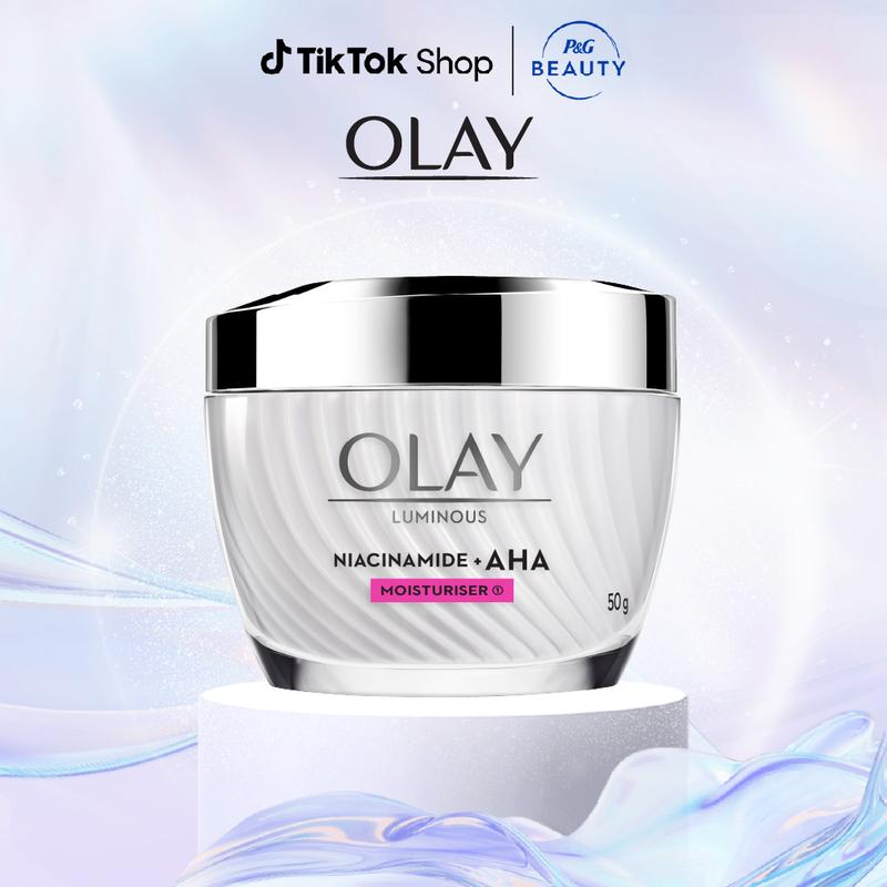 LIVE 2 Kem Dưỡng Ẩm Sáng Da Mờ Thâm Mụn OLAY LUMINOUS NIACINAMIDE AHA 50G