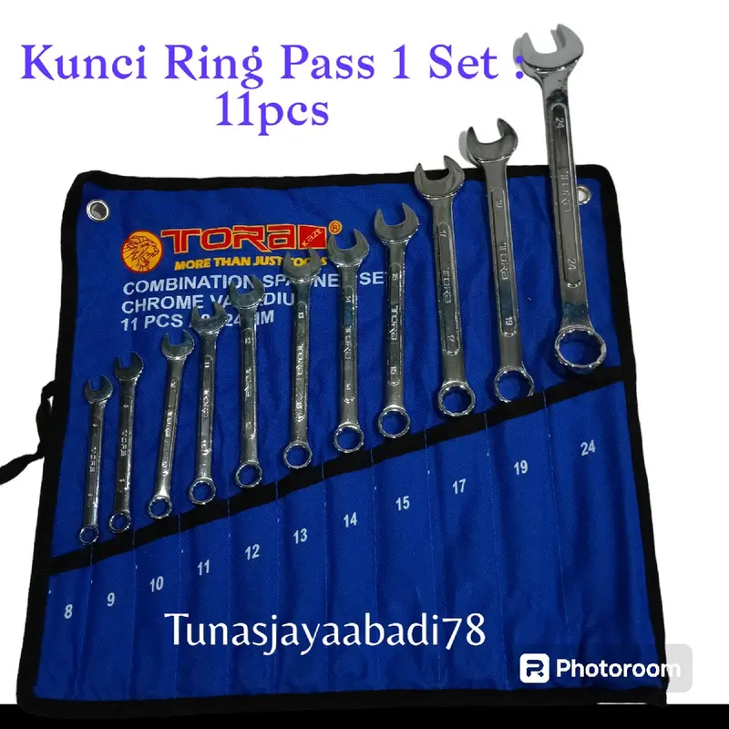 TORA KUNCI RING PASS 8-24MM / 1 SET 11 PCS 0