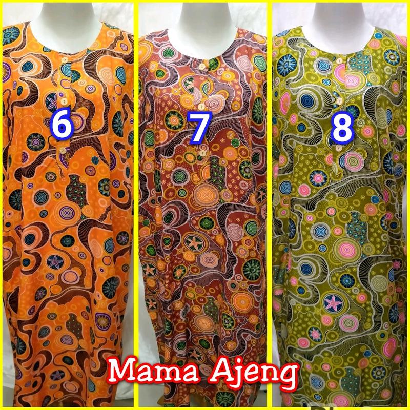 Daster Batik Kencana Ungu Label Biru Yukensi tipe 32 Katun Bunga Santai 6