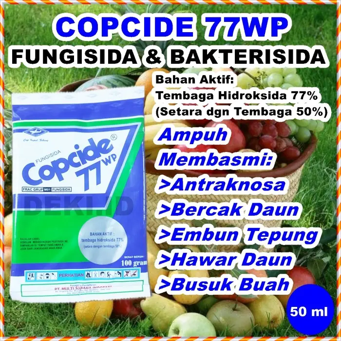 Copcide 77 Wp 100 Gr Fungisida Bakterisida Tembaga Hidroksida Tanaman Best Seller 0