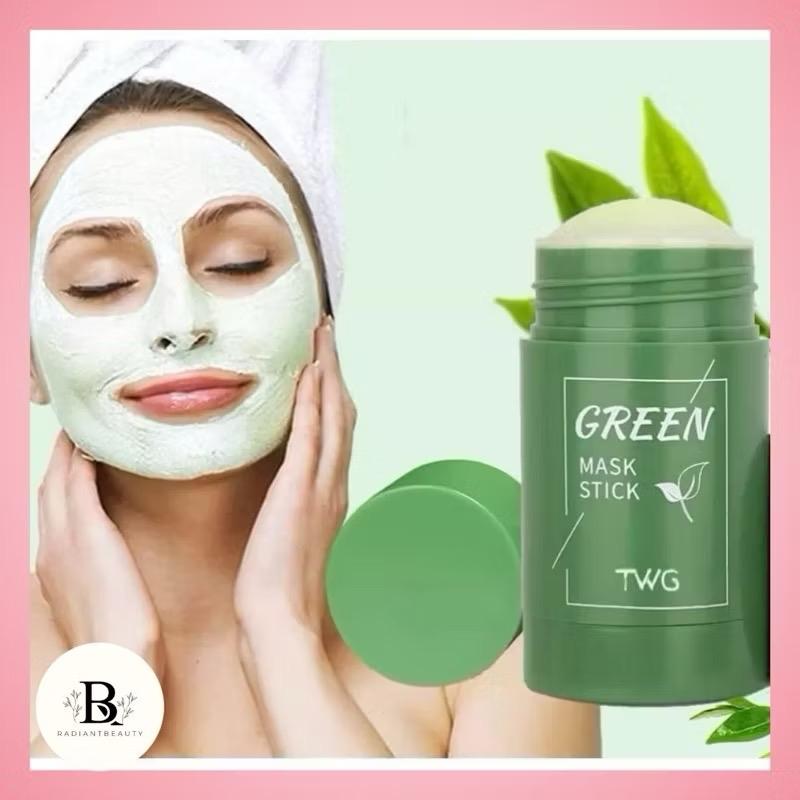 [ COD ] MEIDIAN Green Mask Stick 100% Original Masker Wajah Green Tea Pembersih komedo Hidung & Wajah 2