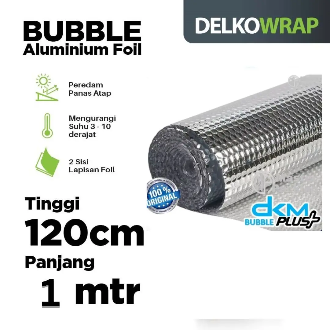 Bubble Alumunium Buble Foil Meteran 1m x 120cm Peredam Panas Atap