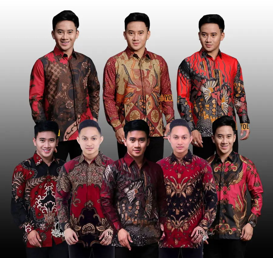 Baju Batik Pria Dewasa Lengan Panjang Seragam Batik Kantor Pria Keren