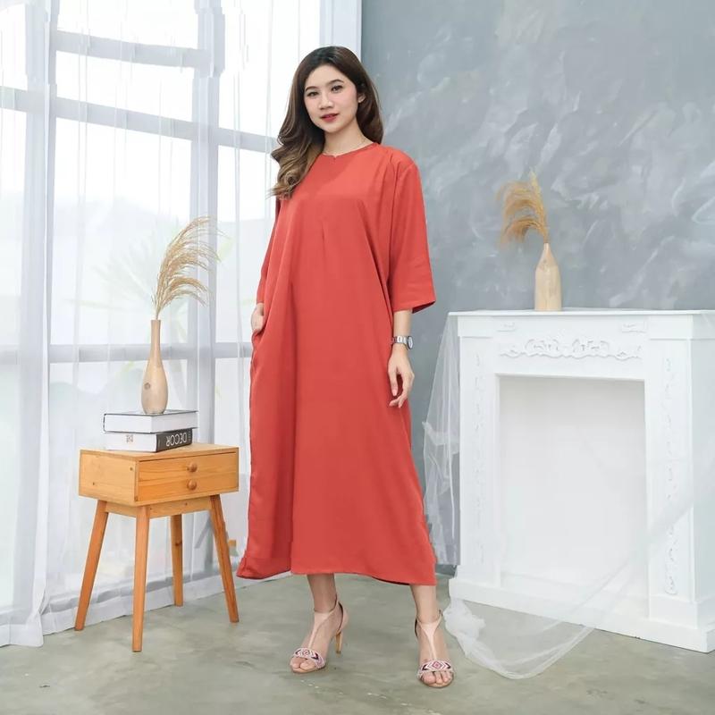 Elmemor Daster Long Lengan Tanggung Tangan 3/4 LD 120 & LD 140 Super JUMBO Polos Busui Terbaru 7