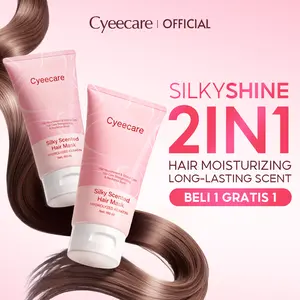 【BPOM Cyeecare Silky Scented Hair Mask Hydrolyzed Keratin 150 ml. Lembut Halus Berkilau 8DHyaluronicacid Melembabkan Aroma Tahan Lama Haircare Lepek Catokan