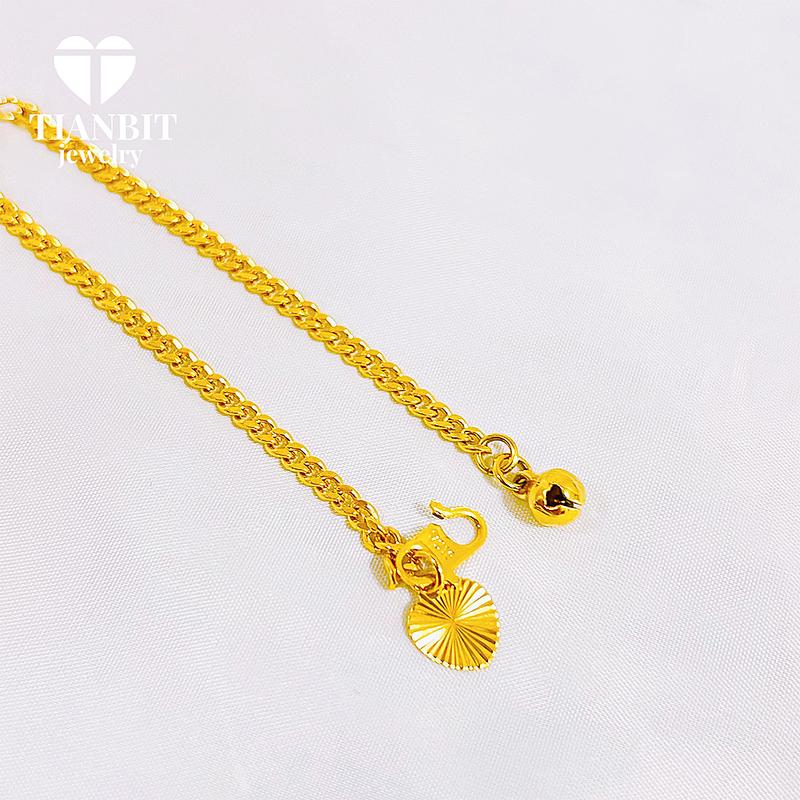 Product Introduction of Titanium hand bracelet, gold plated, love lucky beads, for women, not fade, not easily deformed 4