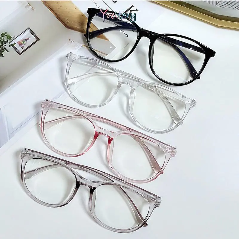 COD❤️ Kacamata Anti Radiasi Komputer Frame Plastik Gaya Retro Untuk Pria / Wanita-yy 5