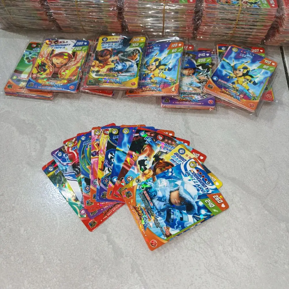 60 Pcs Mainan Kartu Boboiboy Galaxy Baraju Full Hologram