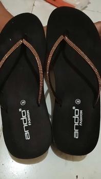 Product Review of Ando Sandal Wedges Jepit Wanita - Ando Nice Blink Hitam from D** Y**a 1