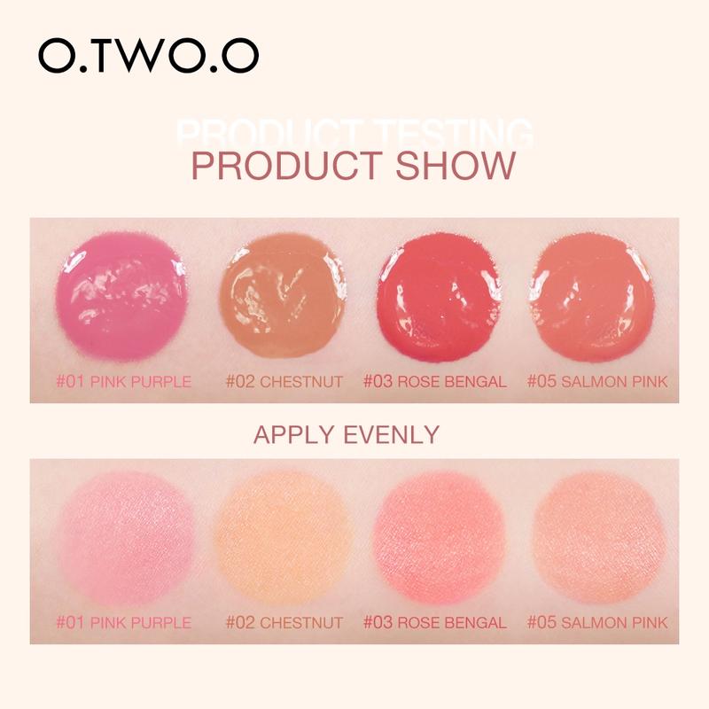 Product Introduction of O.TWO.O cairan alami blush sutra dan makeup pemerah pipi merah halus 5