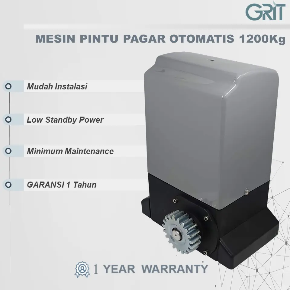 Automatic Sliding Gate 1200 kg Mesin Pintu Gerbang Pagar Otomatis Remot