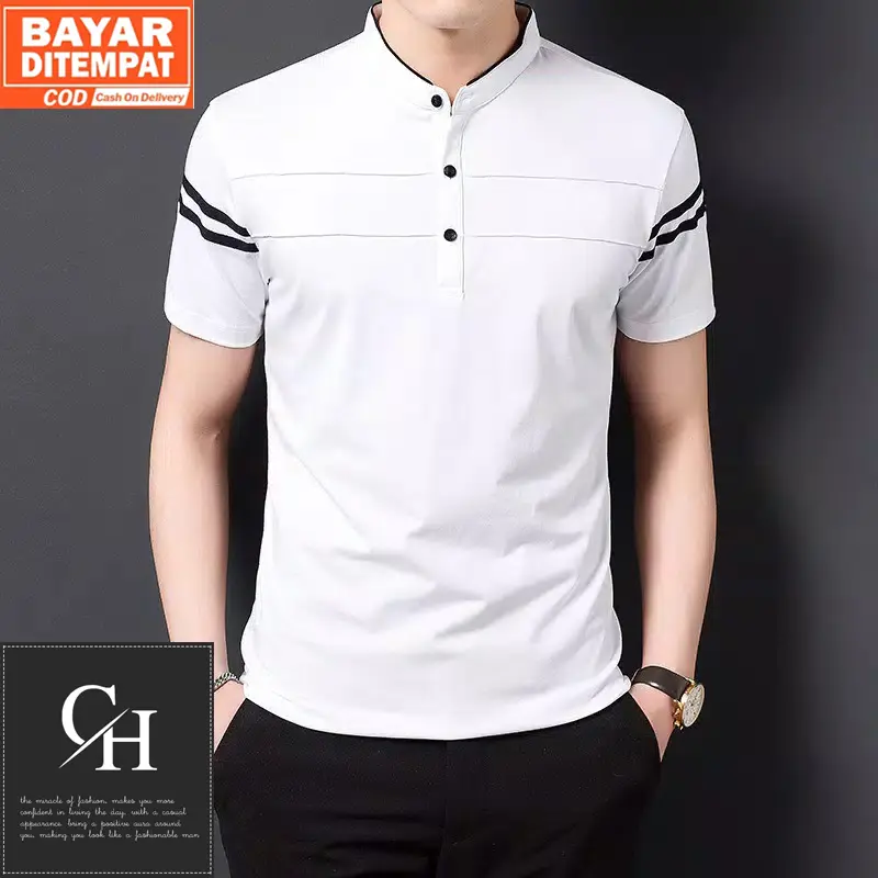 Kaos Pria ZAYN Warna Biru Navy Polos / Kaos Keren Distro Bandung / Kaos Cowok Korea 3