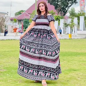 DRESS KERUT DADA VIRAL LENGAN PENDEK MOTIF Bumil Busui