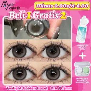 Living (0.00 s/d -4.00) Mysticeyes Softlens Minus 14.5mm Soflen Minus  lensa kontak berwarna Softlens minus softlens Grey Brown