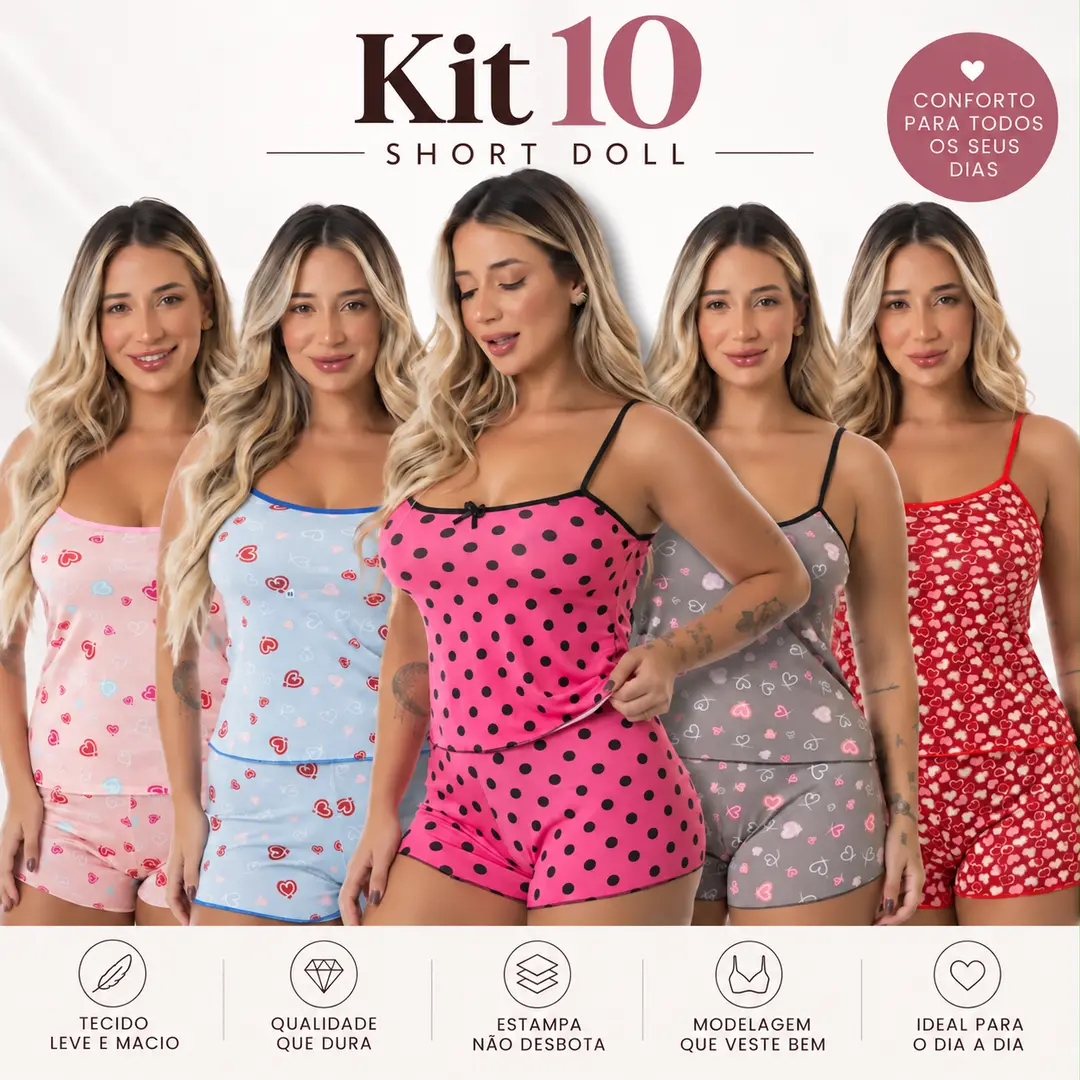 10 Conjuntos de Dormir MircoFibra Estampas Variadas