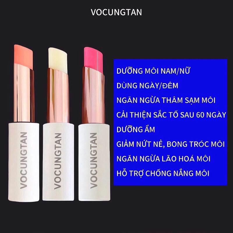 [Nam/Nữ] SON DƯỠNG VOCUNGTAN 3.2g. Dưỡng môi, hỗ trợ làm mờ thâm môi, ngăn ngừa lão hóa môi, hỗ trợ chống nắng cho môi