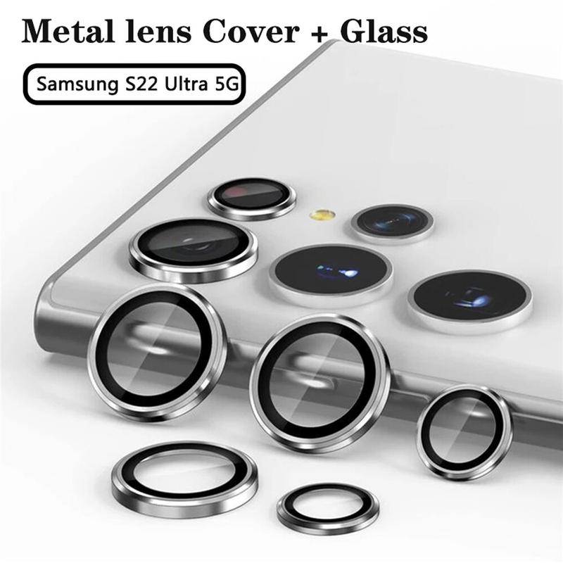 Product Introduction of 【Automatic installation】Glass HD Lens Protector For Samsung S24 S23 S22 Ultra Camera Tempered Glass For Samsung S24 Plus Alloy 9H Lens Film Accessories Metal 2