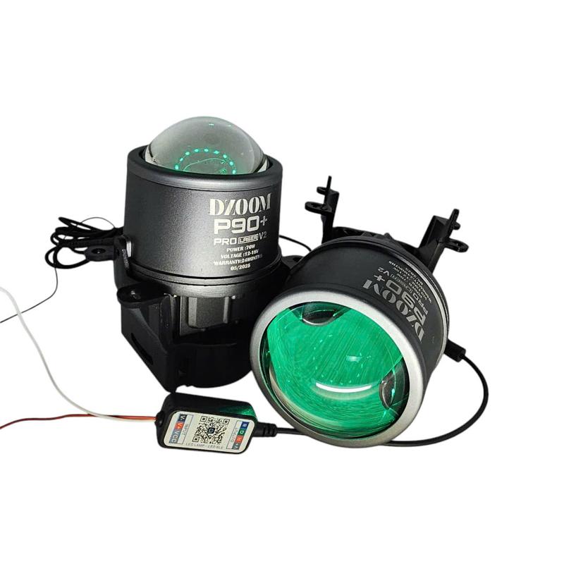 Đèn bi gầm 3 MÀU P90+ LASER PHIÊN BẢN NÂNG CẤP  THÊM MẮT QUỶ ĐỔI MÀU CHỐNG NƯỚC BẢO HÀNH 24 THÁNG 2