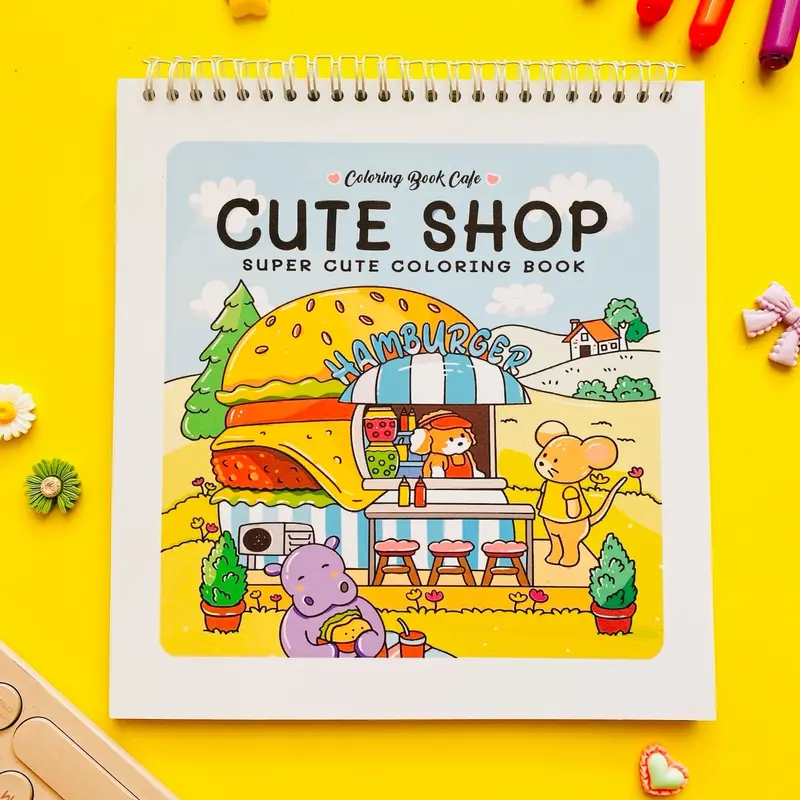 Cute Shop Super Cute Coloring Book - Buku Mewarnai Yang Cocok Untuk Mengisi Waktu luang 0