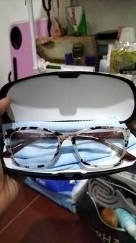 Product Review of Kacamata Baca Kacamata Plus Frame Kotak Leopard Putih ZZ455D-T Lensa Free Box dan Kain Lap from i**o 1