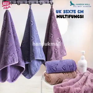 Handukmall Cod Waslap Handuk Muka 35x75cm Souvenir Microfiber Lembut Tanduk Anak Bayi Bulu Love