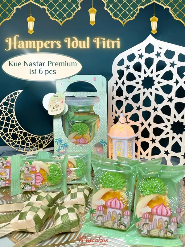 (ISI 6 PCS) Hampers Lebaran Idul Fitri Nastar Taiwan Nanas Jumbo Wincakes - Eid Al Fitr Hampers - Hampers Lebaran Idul Fitri Nastar Taiwan -Kado Lebaran Kue Kering - Hampers Kue Kering - Kue Kering Nastar Isi Nanas kuker kiloan 0