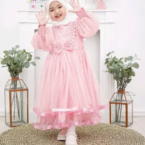 gamis anak perempuan terbaru gamis lebaran gaun pesta Remaja Baju Muslim Wanita Syari Mewah Dress Kondangan Maxi Katun Cantik Nyaman Panjang Tanggung Syar' longgar random chika un cewek t 6–12 uk 5–6