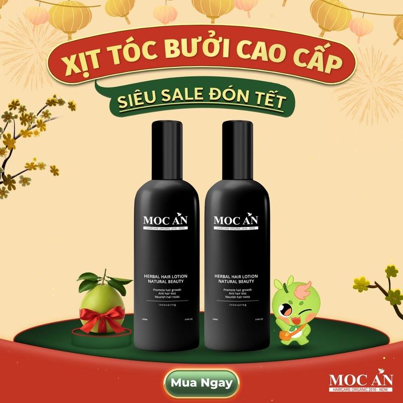  X2BN100 -  Dòng Cao Cấp - Mẫu Mới  Combo 2 Chai Xịt Dưỡng Tóc Tinh Dầu Bưởi Da Xanh Mộc Ân Haircare 100ml  Dành Cho Nam & Nữ 