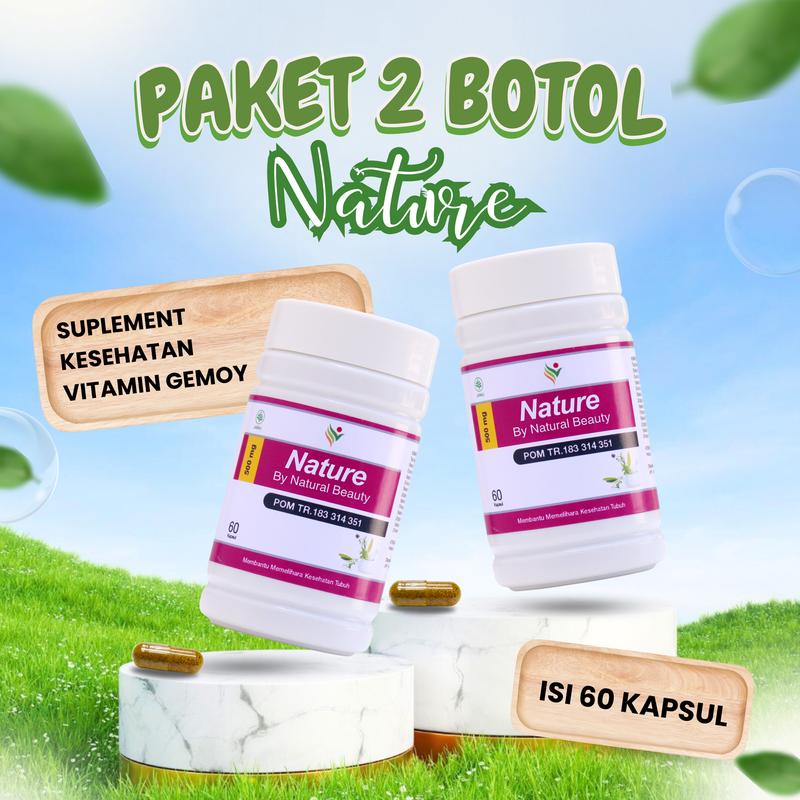 PAKET 2 BOTOL NATURE Suplement Kesehatan Vitamin Gemoy Badan - Shop ...