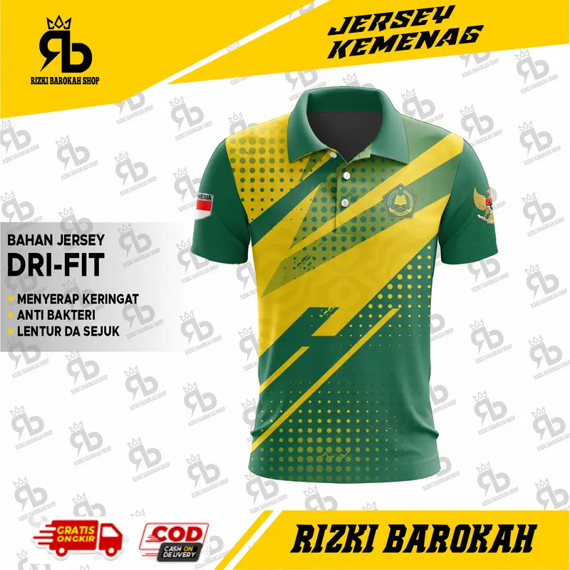 JERSEY KEMENTERIAN AGAMA/JERSEY KEMENDAG PANJANG/JERSEY LAPANGAN /KAOS OLAH RAGA PANJANG/KAOS SANTAI /jersy sport dri-fit 2