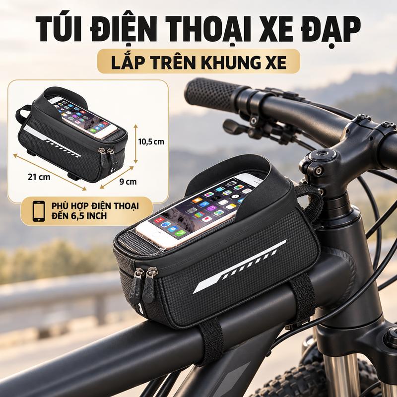 Túi Xe Đạp, Túi Treo Sườn Xe Đạp Thể Thao, Chống Nước, Cảm Ứng