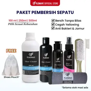 Flenavi Paket Pembersih Sepatu Putih dan Warna - Shoe Cleaner Deep Clean Sabun Sepatu Anti Yellowing