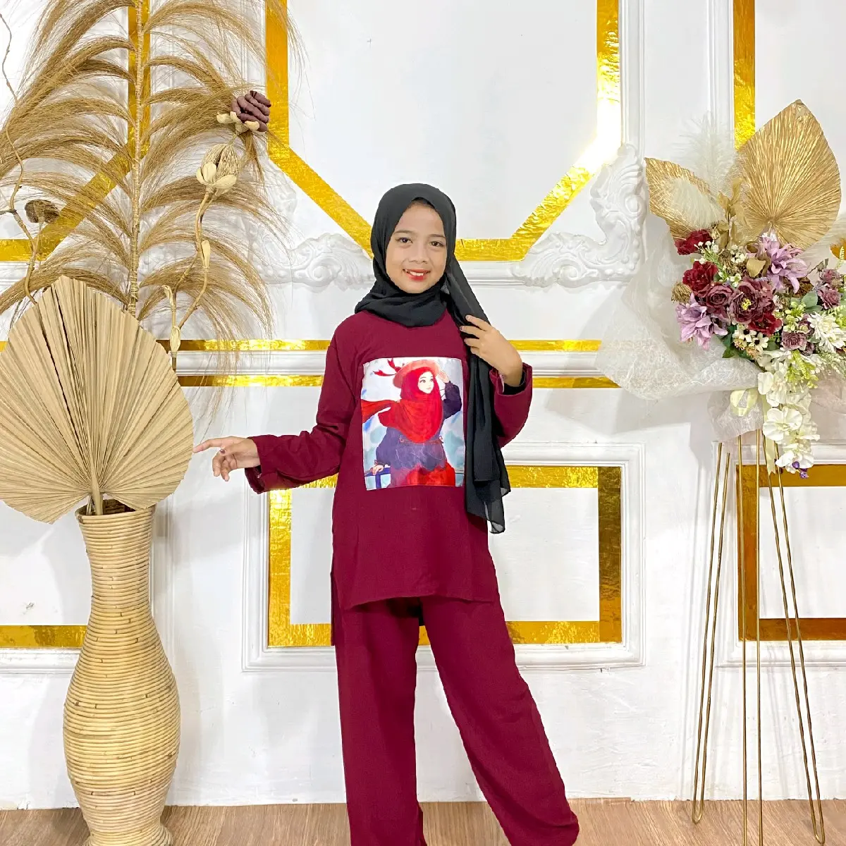 setelan cringkel emblem anak