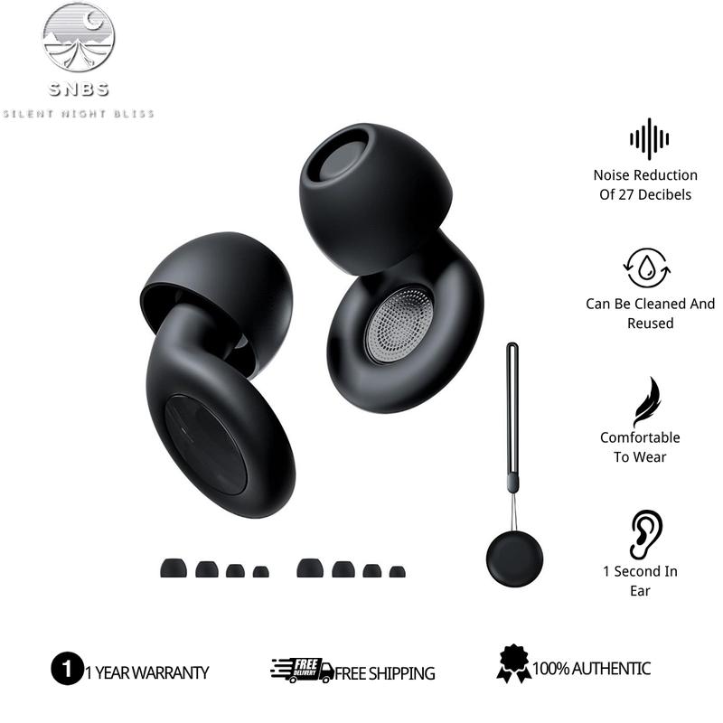 Nút Bịt Tai Để Ngủ, Chống Ồn 27 dB, Lý Tưởng Để Ngủ, Du Lịch, Làm Việc Và Đi Xe Máy, Bao Gồm 4 Đôi Đầu Tai Có Thể Tái Sử Dụng