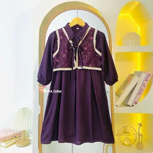 Little Porin - Almerra Gamis Couple Ibu dan Anak 1-12 Tahun Harga Terpisah - Gamis Muslim Rayon Twill