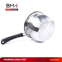 Gambar Panci Susu Stainless Steel Panci Milk Pot Tutup Kaca Tebal 18CM - 18CM dari BMW Kitchenware Kota Administrasi Jakarta Barat 3 Tokopedia
