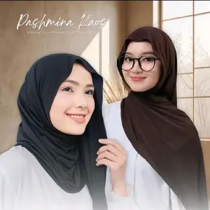 PAKET 3 PCS PASHMINA KAOS RAYON PREMIUM panjang 175 x 75 cm Kerudung Muslim