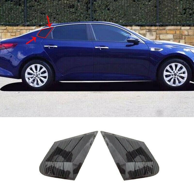 Product Introduction of 2PCS ABS Carbon Fiber Style Car Rear Vent Window Side Shutter Scoop Louver Cover Trim Sticker For Kia Optima K5 2016 2017 2018 2019 2020 0