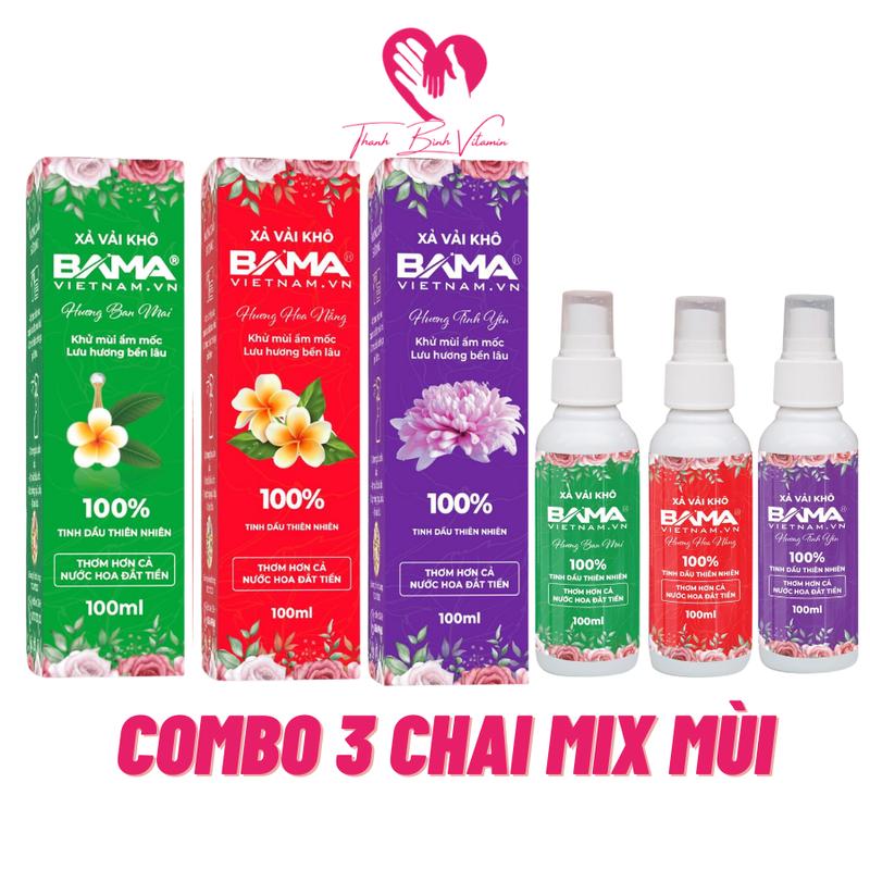   Combo 3 Chai Mẫu Mới  Nước Xả Vải Khô Xịt Thơm Quần Áo Xịt Xả Vải Khô BAMA Lâm Đại Phúc  SONA 