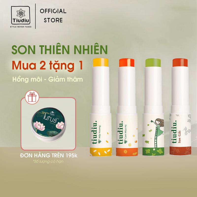 Son Dưỡng Có Màu Thiên Nhiên – Không Chì, Giảm Thâm, Mềm Môi – An Toàn Cho Học Sinh & Bầu | Tiudiu