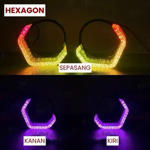 Ring shroud RGB APP akrilik 5d hexagonal 2,5inc RGB APP